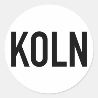KOLN Sticker | Schwarz auf Weiß