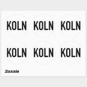 KOLN Sticker | Schwarz auf Weiß (Blatt)