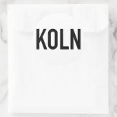 KOLN Sticker | Schwarz auf Weiß (Tasche)