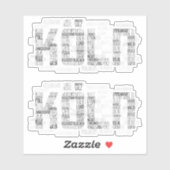 Köln Word Art, Stadtteile Köln Aufkleber (Blatt)