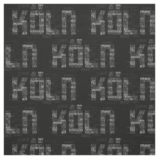 Köln Word Art, Stadtteile Köln Stoff (Muster)