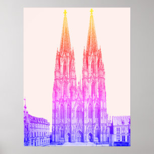 Kölner Dom 1911 - Kölner Dom pastel Poster