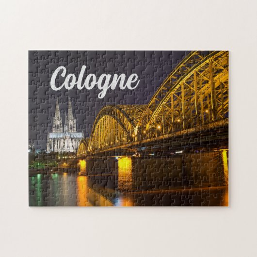 Kölner Dom am Abend, Deutschland Jigsaw Puzzle (Horizontal)