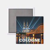 Kölner Dom Deutschland Night Travel Magnet (Vorderseite/Rückseite)