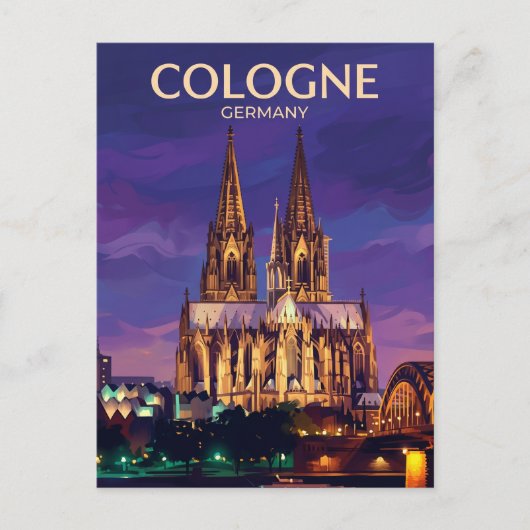 Kölner Dom Deutschland Postkarte (Vorderseite)