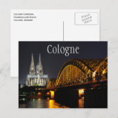 Kölner Dom, Hohenzollern-Brücke, Deutschland Postkarte (Vorne/Hinten)