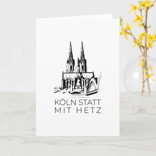 Kölner Dom Karte (Gelbe Blume)