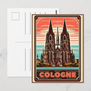 Kölner Dom, Köln Deutschland Urlaub Postkarte