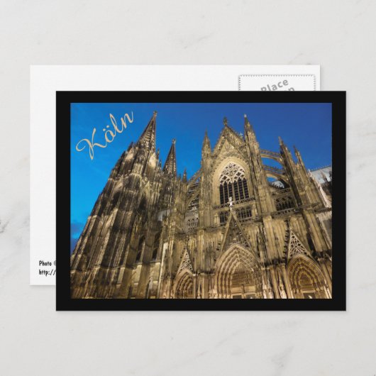 Kölner Dom/Kölner Dom/Kölner Dom Postkarte (Vorne/Hinten)
