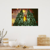 Kölner Dom mit Sonne Poster (Küche)
