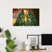 Kölner Dom mit Sonne Poster (Heimbüro)