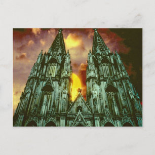 Kölner Dom mit Sonne Postkarte