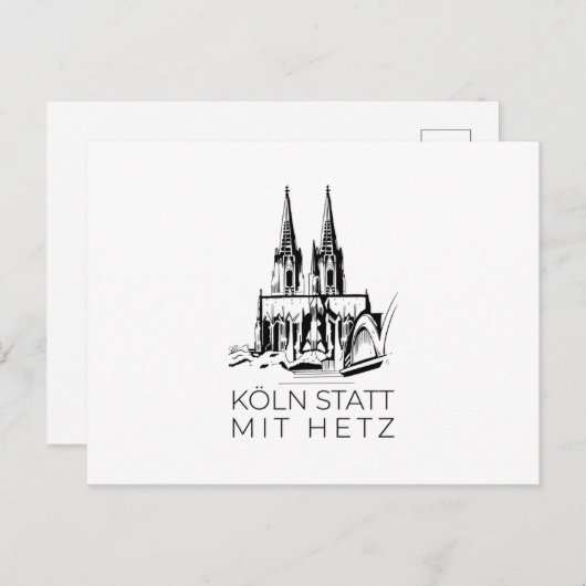 Kölner Dom Postkarte (Vorne/Hinten)