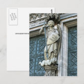 Kölner Dom Statue Postkarte (Vorne/Hinten)