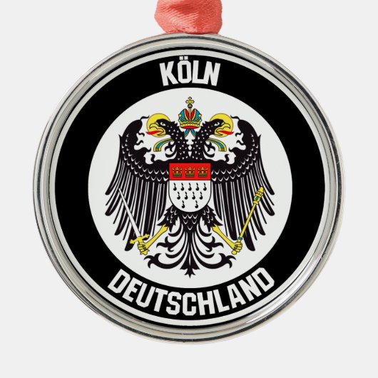 Kölner RundEmblem Ornament Aus Metall (Vorne)
