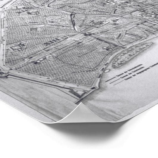 Kölner Stadtplan 1752 - Johann Valentin Reinhardt Poster (Ecke)