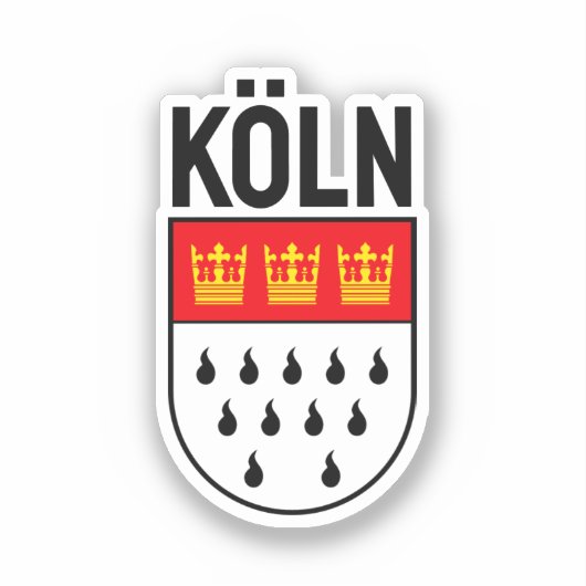 Kölner Wappen (Deutschland) Aufkleber (Vorderseite)