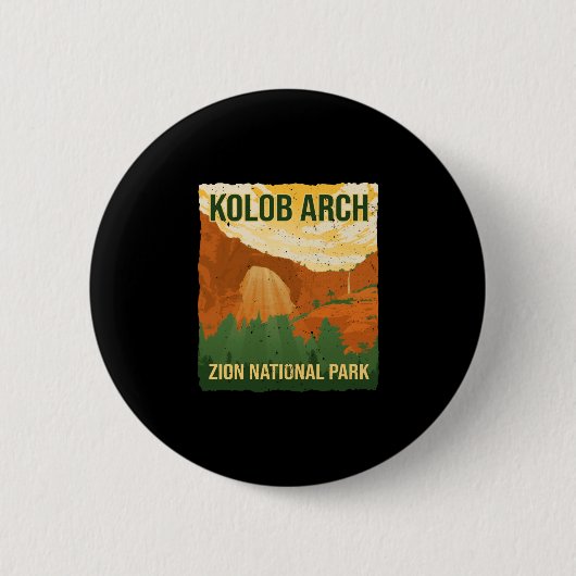 Kolob Bogen Zion Nationalpark Wandern Camping Button (Vorderseite)