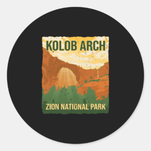 Kolob Bogen Zion Nationalpark Wandern Camping Runder Aufkleber