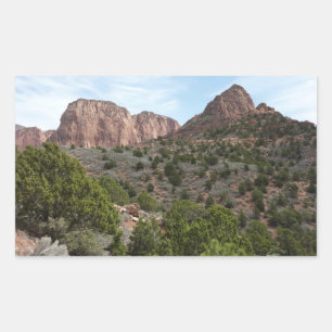 Kolob Canyons im Zion National Park Rechteckiger Aufkleber