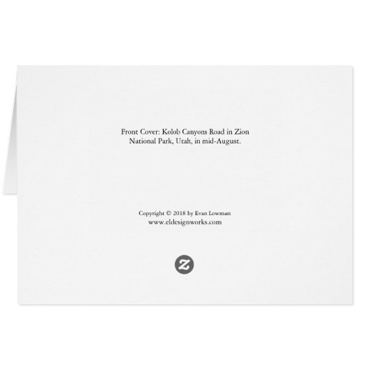 Kolob Canyons Road/Best Wishs (Vorlage) (Rückseite Horizontal)