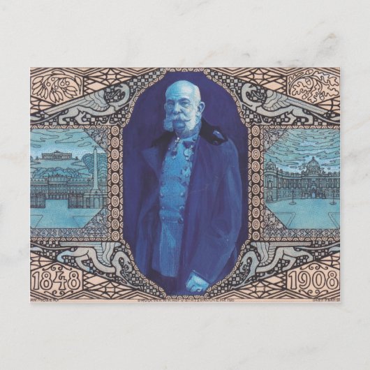 Koloman Moser - Design für die Jubiläumskarte Postkarte (Vorderseite)