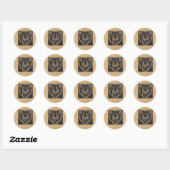 Koloman Moser - Entwurf des Emblems Runder Aufkleber (Blatt)