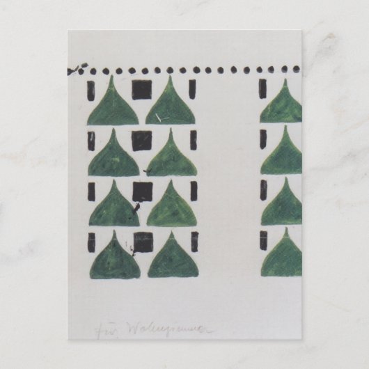 Koloman Moser- Entwurf für Wanddekoration Postkarte (Vorderseite)