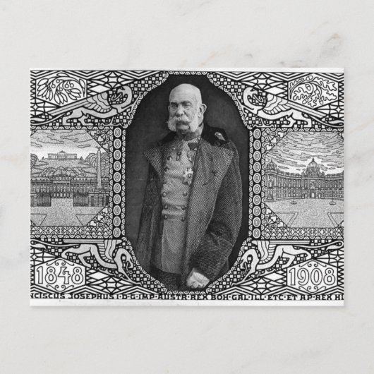 Koloman Moser - Postkarte mit Kaiser Franz Josef (Vorderseite)