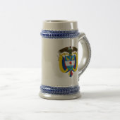 Kolombieemblem Bierglas (VorderseiteRechts)