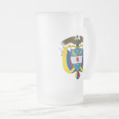 Kolombieemblem Mattglas Bierglas (VorderseiteRechts)