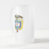 Kolombieemblem Mattglas Bierglas (Vorderseite Links)