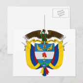Kolombieemblem Postkarte (Vorne/Hinten)