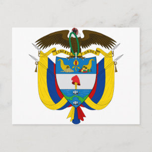 Kolombieemblem Postkarte