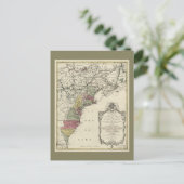 Kolonial America Map von Matthaus Lotter (1776) Postkarte (Stehend Vorderseite)