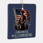 Kolonial-Williamsburg-Kolonialsoldat Vintag Keramikornament (Rechts)