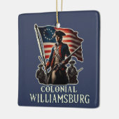 Kolonial-Williamsburg-Kolonialsoldat Vintag Keramikornament (Links)
