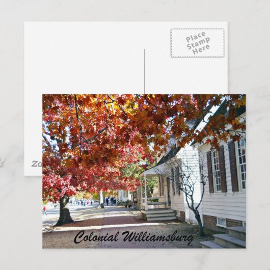 Kolonial Williamsburg Postkarte (Vorne/Hinten)