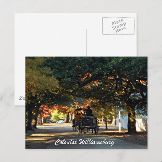 Kolonial Williamsburg Postkarte (Vorne/Hinten)