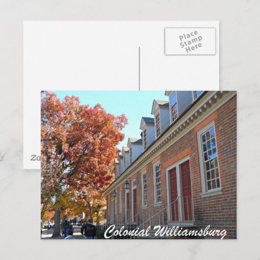 Kolonial Williamsburg Postkarte (Vorne/Hinten)