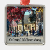 Kolonial Williamsburg Silbernes Ornament (Vorne)
