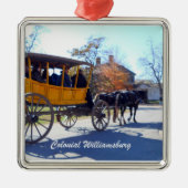 Kolonial Williamsburg Silbernes Ornament (Vorne)