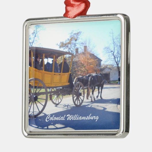 Kolonial Williamsburg Silbernes Ornament (Links)