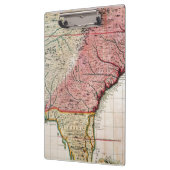 KOLONIALamerika-KARTE, 1733 Klemmbrett (Links)