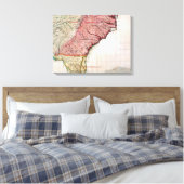 KOLONIALAMERIKA-KARTE, 1733 LEINWANDDRUCK (Insitu (Schlafzimmer))