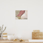 KOLONIALAMERIKA-KARTE, 1733 POSTER (Küche)