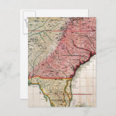 KOLONIALAMERIKA-KARTE, 1733 POSTKARTE (Vorne/Hinten)