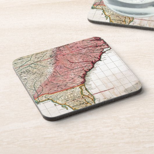 KOLONIALamerika-KARTE, 1733 Untersetzer (Linke Seite)