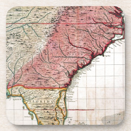 KOLONIALamerika-KARTE, 1733 Untersetzer (Vorderseite)