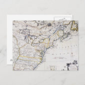KOLONIALamerika: KARTE, c1770 Postkarte (Vorne/Hinten)